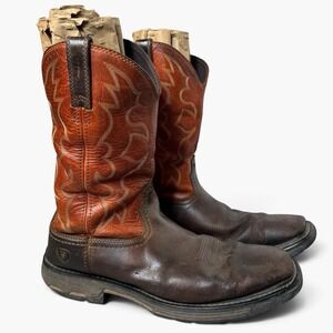 Ariat Mens Workhog Square Toe Western Cowboy Boots Sz 14D Work Soft Toe 10005888